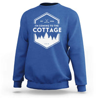 I'm Coming to the Cottage Sweatshirt Rustic Outdoor Retro Forest Hockey Romance - Wonder Print Shop