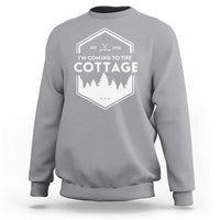 I'm Coming to the Cottage Sweatshirt Rustic Outdoor Retro Forest Hockey Romance - Wonder Print Shop