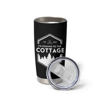 I'm Coming to the Cottage Tumbler Cup Rustic Outdoor Retro Forest Hockey Romance - Wonder Print Shop