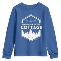 I'm Coming to the Cottage Youth Sweatshirt Rustic Outdoor Retro Forest Hockey Romance - Wonder Print Shop