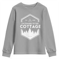 I'm Coming to the Cottage Youth Sweatshirt Rustic Outdoor Retro Forest Hockey Romance - Wonder Print Shop