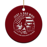 Just a Dad Who Came Back with the Milk Ceramic Ornament Funny Bigfoot Father's Day Sasquatch - Wonder Print Shop