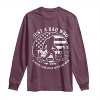 Just a Dad Who Came Back with the Milk Long Sleeve Shirt Funny Bigfoot Father's Day Sasquatch - Wonder Print Shop