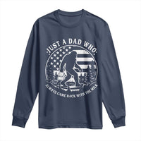 Just a Dad Who Came Back with the Milk Long Sleeve Shirt Funny Bigfoot Father's Day Sasquatch - Wonder Print Shop