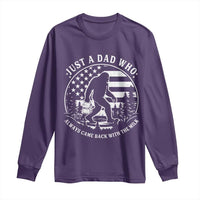 Just a Dad Who Came Back with the Milk Long Sleeve Shirt Funny Bigfoot Father's Day Sasquatch - Wonder Print Shop