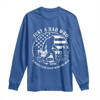 Just a Dad Who Came Back with the Milk Long Sleeve Shirt Funny Bigfoot Father's Day Sasquatch - Wonder Print Shop