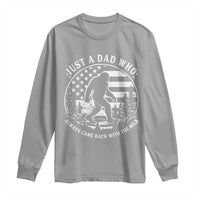 Just a Dad Who Came Back with the Milk Long Sleeve Shirt Funny Bigfoot Father's Day Sasquatch - Wonder Print Shop