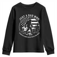 Just a Dad Who Came Back with the Milk Youth Sweatshirt Funny Bigfoot Father's Day Sasquatch - Wonder Print Shop