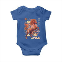 Year of the Horse Chinese New Year Baby Onesie Floral Zodiac Horse Lunar Festival - Wonder Print Shop