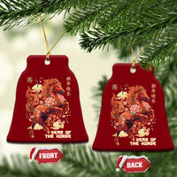 Year of the Horse Chinese New Year Ceramic Ornament Floral Zodiac Horse Lunar Festival - Wonder Print Shop