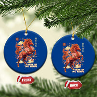 Year of the Horse Chinese New Year Ceramic Ornament Floral Zodiac Horse Lunar Festival - Wonder Print Shop