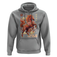 Year of the Horse Chinese New Year Hoodie Floral Zodiac Horse Lunar Festival - Wonder Print Shop