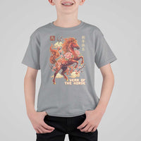 Year of the Horse Chinese New Year T Shirt For Kid Floral Zodiac Horse Lunar Festival - Wonder Print Shop
