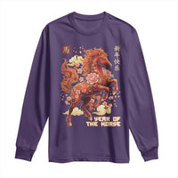 Year of the Horse Chinese New Year Long Sleeve Shirt Floral Zodiac Horse Lunar Festival - Wonder Print Shop