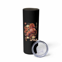 Year of the Horse Chinese New Year Skinny Tumbler Floral Zodiac Horse Lunar Festival - Wonder Print Shop