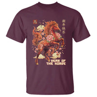 Year of the Horse Chinese New Year T Shirt Floral Zodiac Horse Lunar Festival - Wonder Print Shop