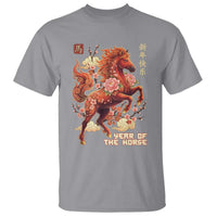 Year of the Horse Chinese New Year T Shirt Floral Zodiac Horse Lunar Festival - Wonder Print Shop