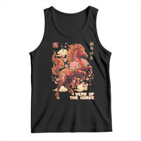 Year of the Horse Chinese New Year Tank Top Floral Zodiac Horse Lunar Festival - Wonder Print Shop