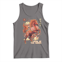 Year of the Horse Chinese New Year Tank Top Floral Zodiac Horse Lunar Festival - Wonder Print Shop