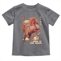 Year of the Horse Chinese New Year Toddler T Shirt Floral Zodiac Horse Lunar Festival - Wonder Print Shop