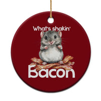What is Shakin Bacon Funny Mouse Ceramic Ornament Pun Animal Humor - Wonder Print Shop