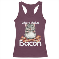 What is Shakin Bacon Funny Mouse Racerback Tank Top Pun Animal Humor - Wonder Print Shop