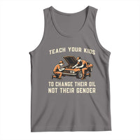 Teach Your Kids To Change Their Oil Tank Top Not Their Gender Dad and Son Father's Day - Wonder Print Shop