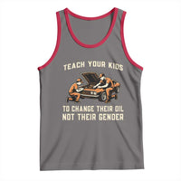 Teach Your Kids To Change Their Oil Tank Top Not Their Gender Dad and Son Father's Day - Wonder Print Shop
