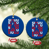 Siuuuu Celebration Number 7 Seven Soccer Fans Ceramic Ornament