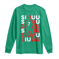 Siuuuu Celebration Number 7 Seven Soccer Fans Long Sleeve Shirt