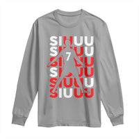Siuuuu Celebration Number 7 Seven Soccer Fans Long Sleeve Shirt