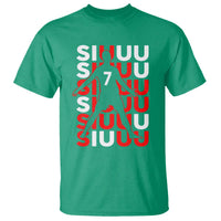Siuuuu Celebration Number 7 Seven Soccer Fans T Shirt