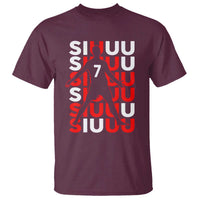 Siuuuu Celebration Number 7 Seven Soccer Fans T Shirt