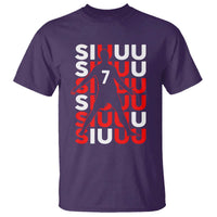 Siuuuu Celebration Number 7 Seven Soccer Fans T Shirt