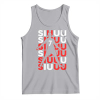 Siuuuu Celebration Number 7 Seven Soccer Fans Tank Top