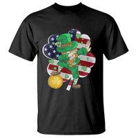 Cute St. Patricks Day T Shirt Dabbing Leperchaun American Flag Shamrock - Wonder Print Shop