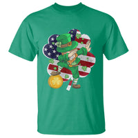 Cute St. Patricks Day T Shirt Dabbing Leperchaun American Flag Shamrock - Wonder Print Shop