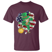 Cute St. Patricks Day T Shirt Dabbing Leperchaun American Flag Shamrock - Wonder Print Shop