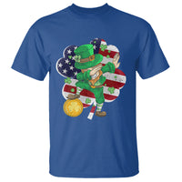 Cute St. Patricks Day T Shirt Dabbing Leperchaun American Flag Shamrock - Wonder Print Shop