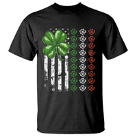 Funny St. Patricks Day T Shirt Shamrock American Flag - Wonder Print Shop