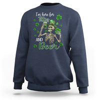 Funny St. Patricks Day Drinking Sweatshirt I'm Here For Titties And Beer - Wonder Print Shop
