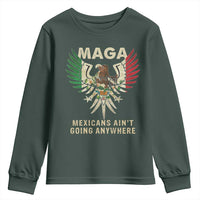 Mexicans Ain't Going Anywhere Youth Sweatshirt Eagle Mexico Flag Retro Vintage