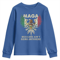 Mexicans Ain't Going Anywhere Youth Sweatshirt Eagle Mexico Flag Retro Vintage