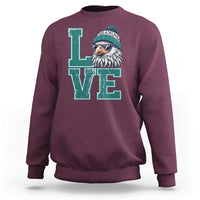 Eagles Inspirational Sweatshirt LOVE Cool Eagle Lover Vintage