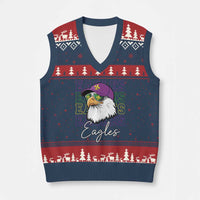 Mardi Gras Eagles V-Neck Knit Sweater Vest 2025 Champs NOLA Louisiana - Wonder Print Shop