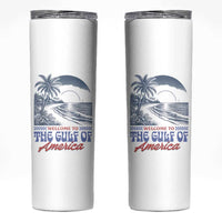 Welcome To America's Gulf Skinny Tumbler Retro Vintage Beach