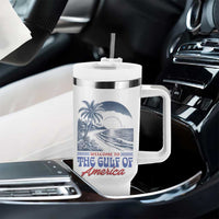 Welcome To America's Gulf Tumbler With Handle Retro Vintage Beach