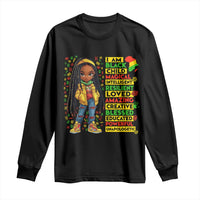 I Am Black Child Long Sleeve Shirt Locd Girl African American Pride Black History Month