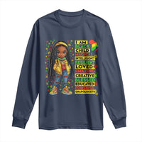 I Am Black Child Long Sleeve Shirt Locd Girl African American Pride Black History Month