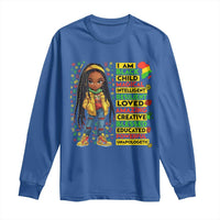 I Am Black Child Long Sleeve Shirt Locd Girl African American Pride Black History Month